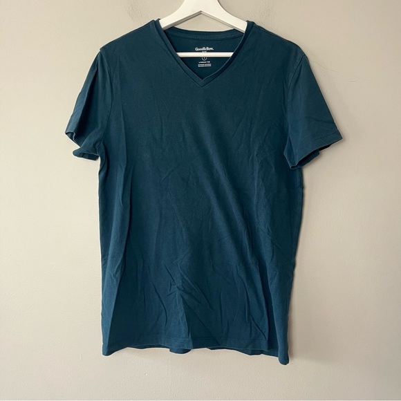 Goodfellow & Co Lyndale Tee V-Neck Blue Men's Medium - Picture 1 of 6